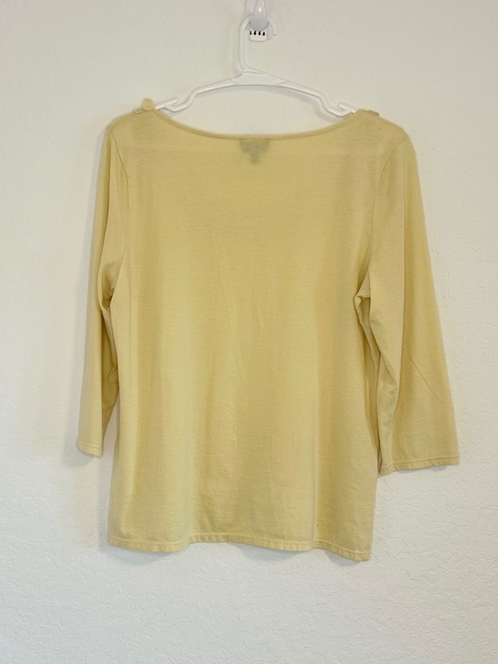 Talbots 100% Cotton Ruffle Garland Neckline Top, Size M - Picture 5 of 8